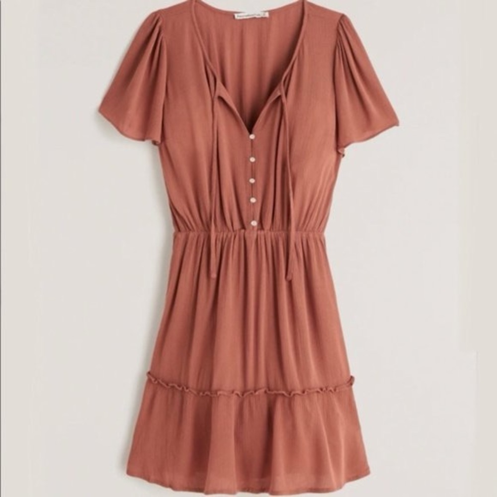 Abercrombie & Fitch Tiered Flowy Mini Dress